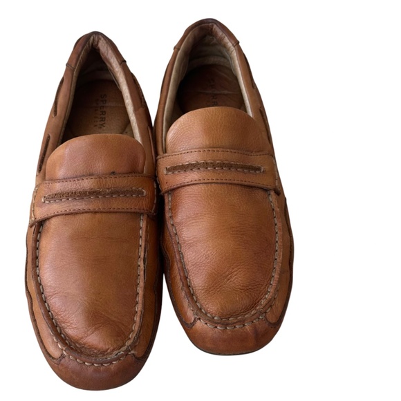 Sperry Top Sider Navigator Loafers Shoes Mens Sz 9 Leather Tan Brown Driving Moc